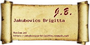 Jakubovics Brigitta névjegykártya